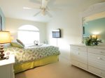 Queen Master Suite with Private Bath and TV